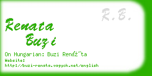 renata buzi business card